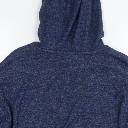 Marks & Spencer Womens Blue Polyester Pullover Hoodie Size 12 Zip