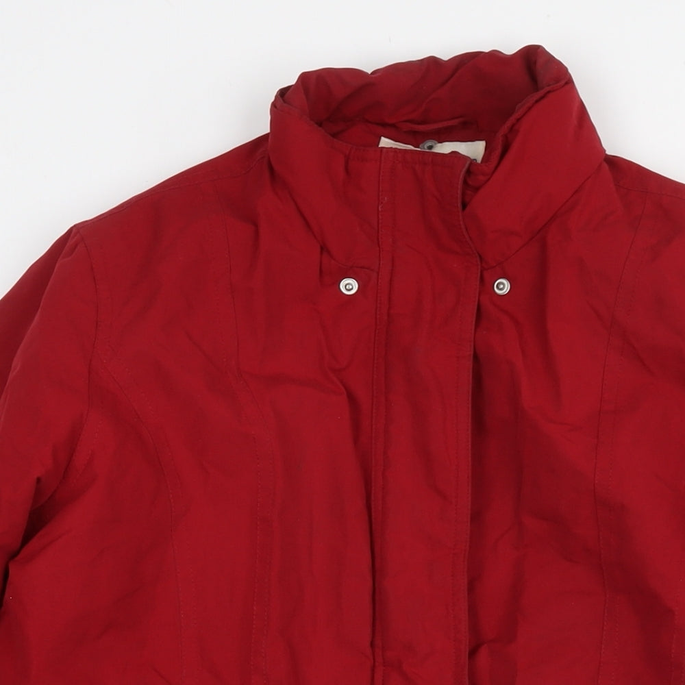 Womens UK Size 10 BHS Red Parka Coat