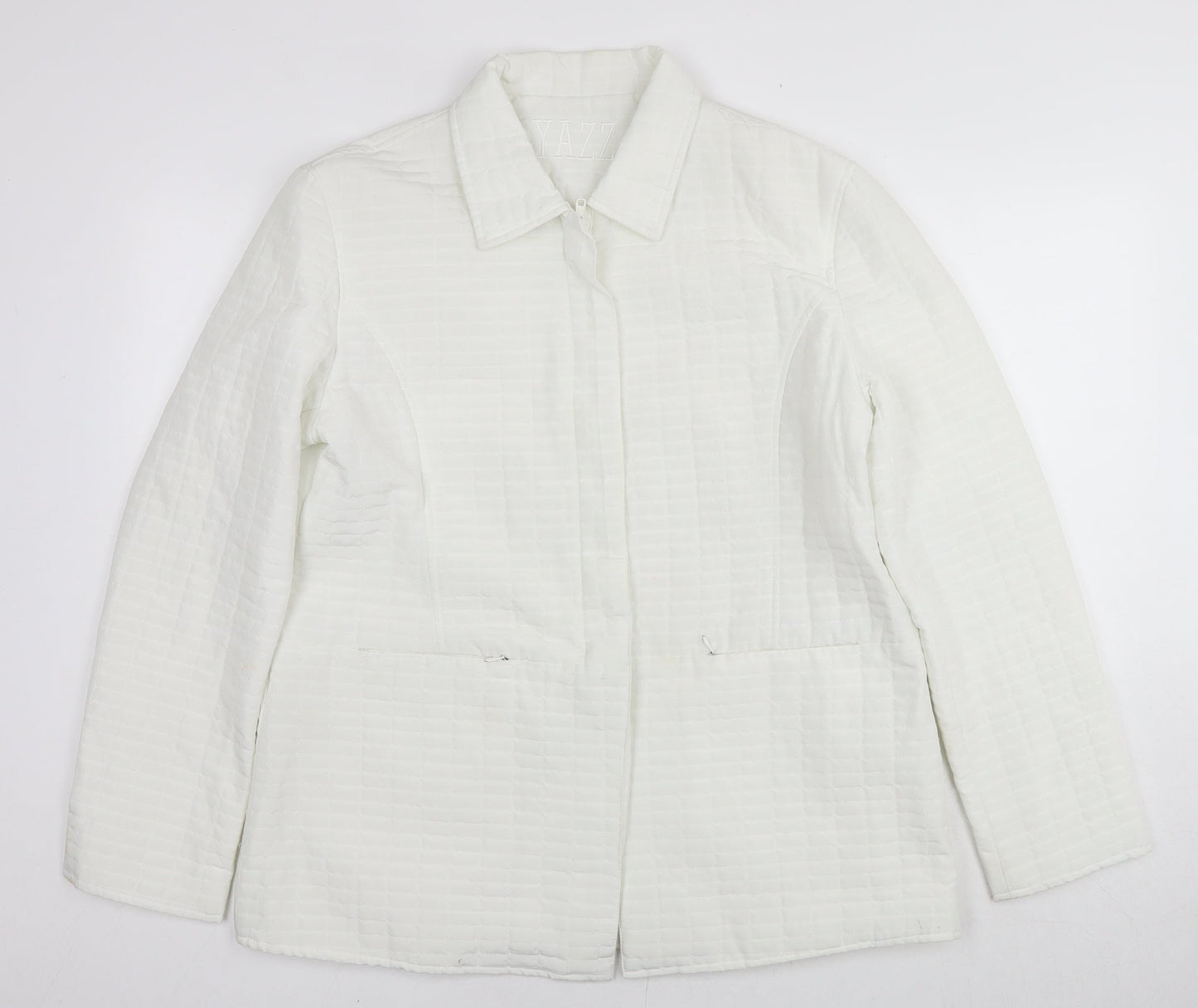 Womens UK Size 14 Yazz White Quilted Coat