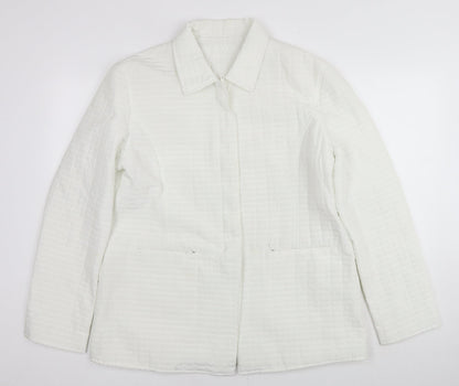 Womens UK Size 14 Yazz White Quilted Coat