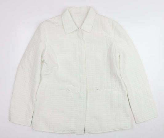 Womens UK Size 14 Yazz White Quilted Coat