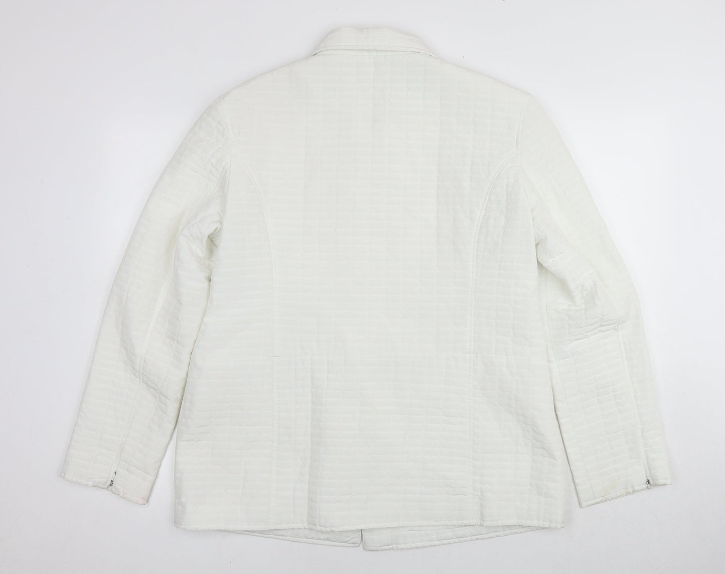 Womens UK Size 14 Yazz White Quilted Coat
