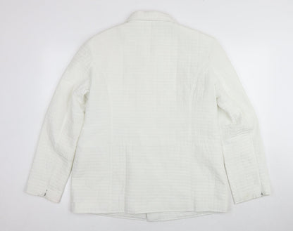 Womens UK Size 14 Yazz White Quilted Coat