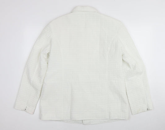 Womens UK Size 14 Yazz White Quilted Coat