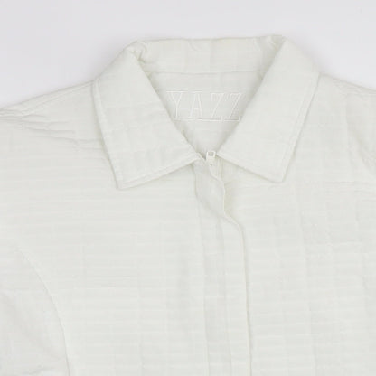 Womens UK Size 14 Yazz White Quilted Coat