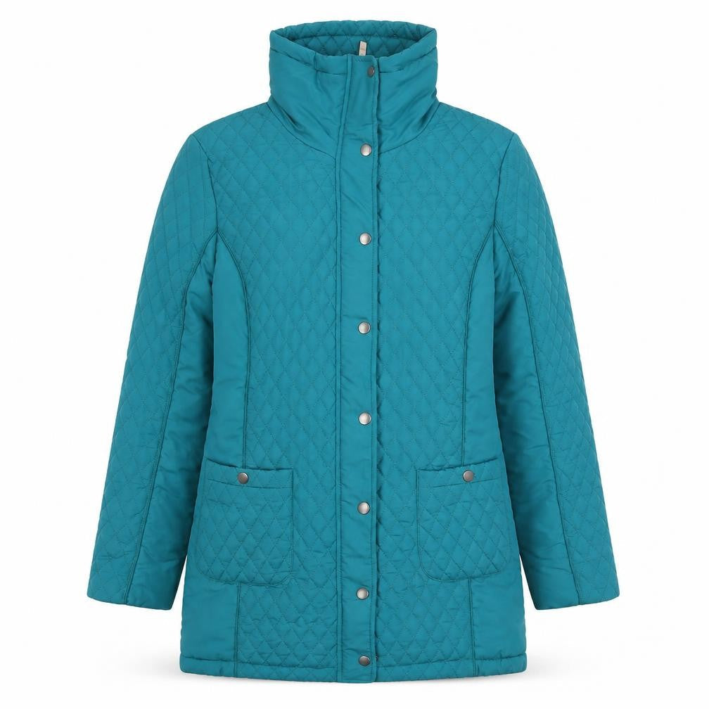 Womens UK Size S First Avenue Blue Quilted Coat
