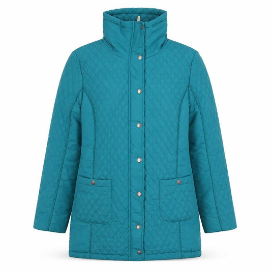 Womens UK Size S First Avenue Blue Quilted Coat
