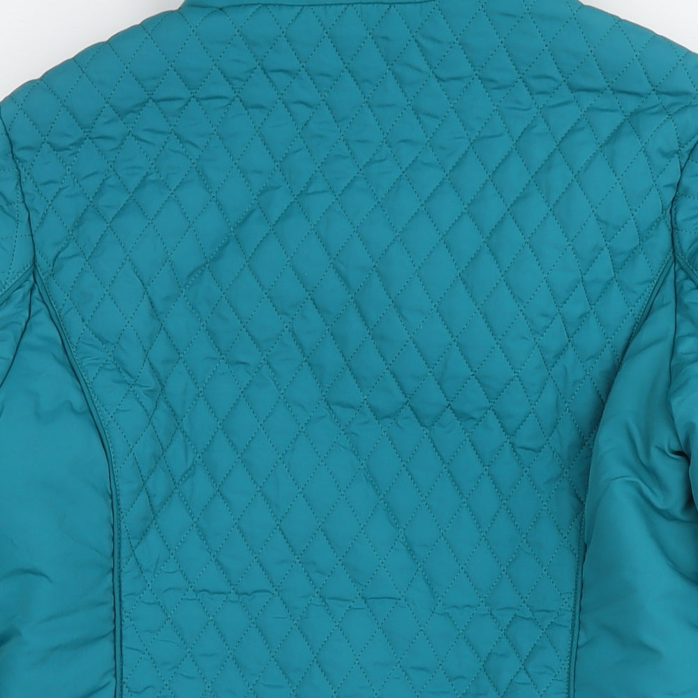 Womens UK Size S First Avenue Blue Quilted Coat