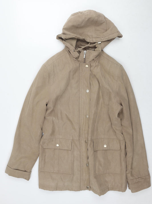 Womens UK Size 12 Debenhams Brown Parka Coat