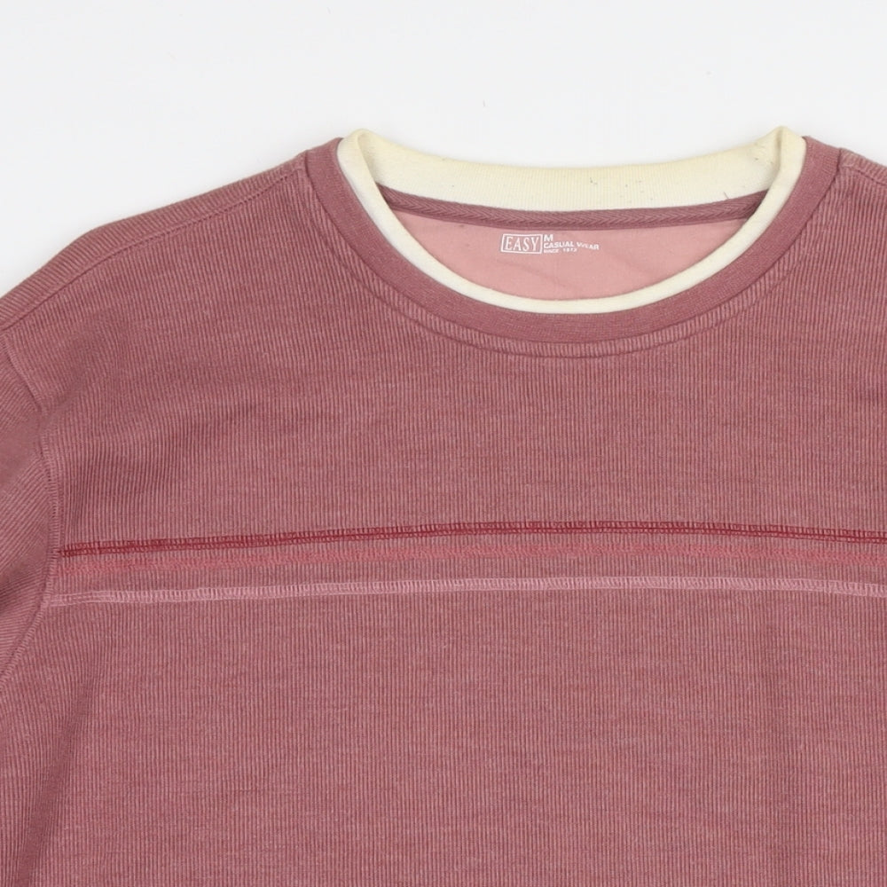Mens UK Size M Easy Pink Pullover Sweatshirt