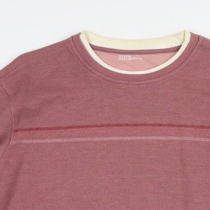 Mens UK Size M Easy Pink Pullover Sweatshirt