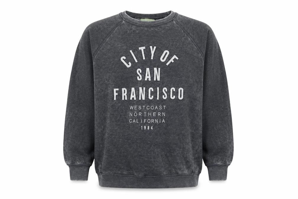 Next Mens Grey Cotton Pullover Sweatshirt Size L - City of San Franisco