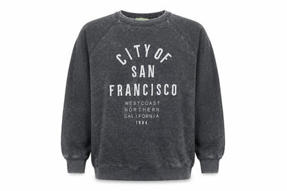 Next Mens Grey Cotton Pullover Sweatshirt Size L - City of San Franisco