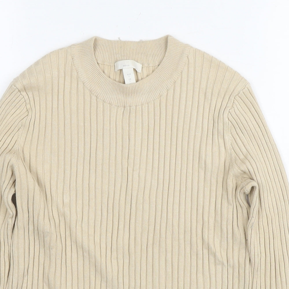 Womens UK Size L H&M Beige Pullover Jumper