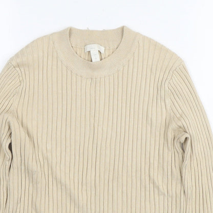 Womens UK Size L H&M Beige Pullover Jumper