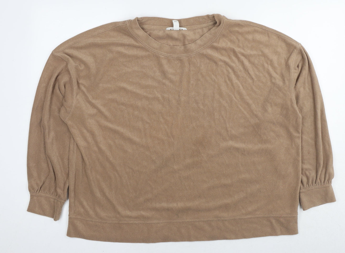 H&M Womens Brown Polyester Pullover Sweatshirt Size XL Pullover