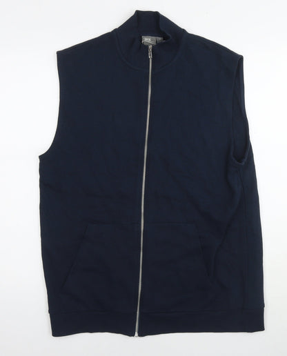 Mens UK Size M ASOS Blue Full Zip Hoodie