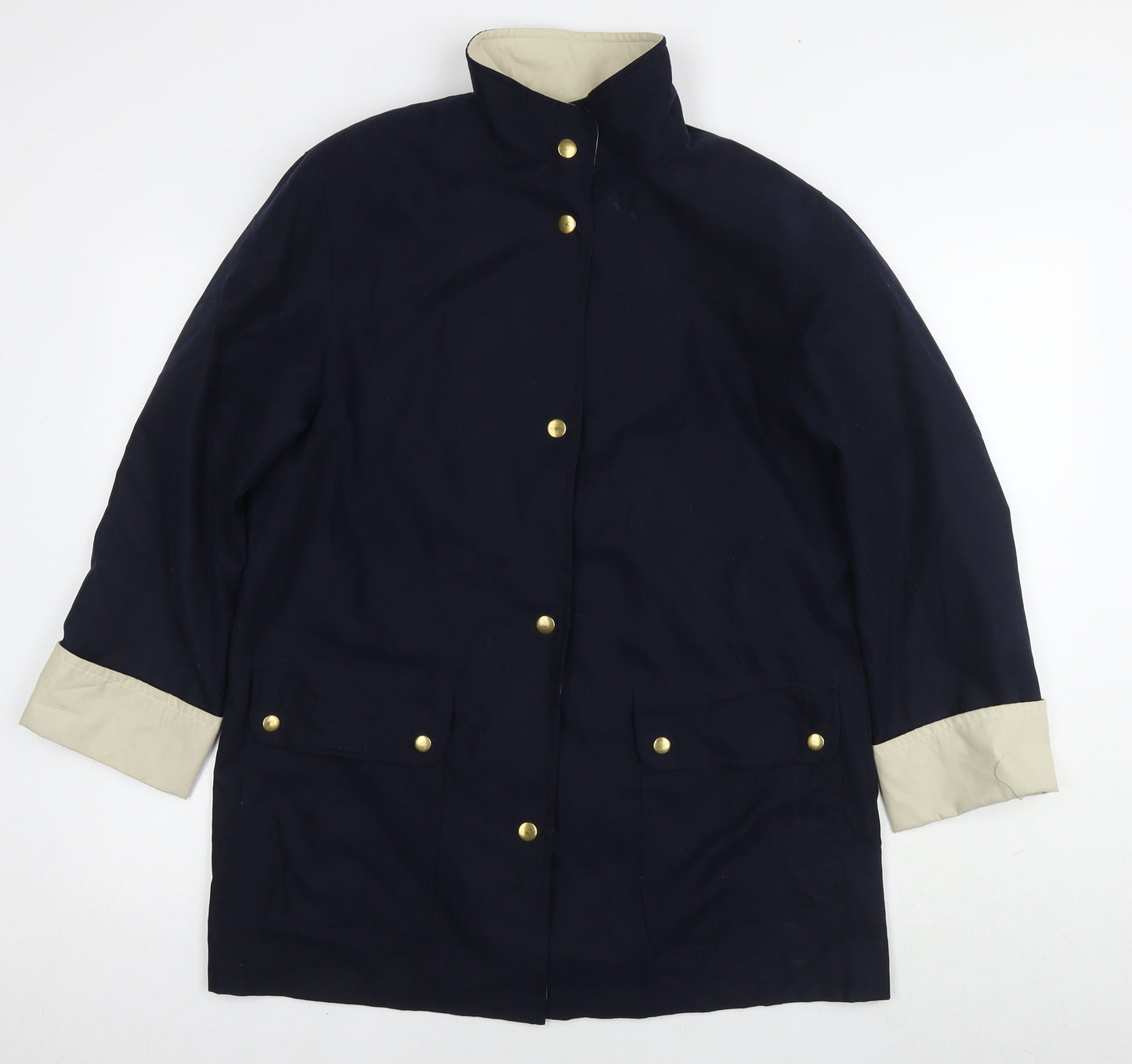 Womens UK Size 10 Marks and Spencer Blue Trench Coat