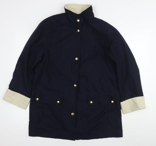 Womens UK Size 10 Marks and Spencer Blue Trench Coat