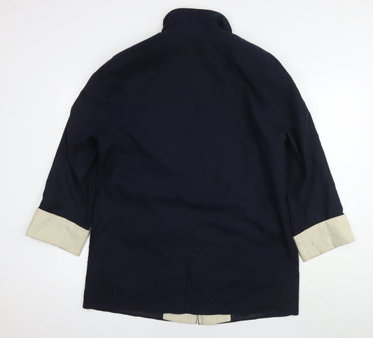 Womens UK Size 10 Marks and Spencer Blue Trench Coat
