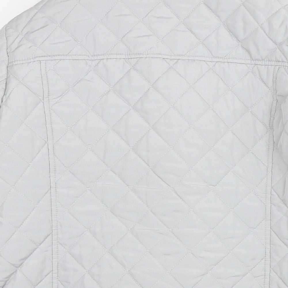 Womens UK Size 12 Marks and Spencer Grey Quilted Coat