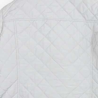 Womens UK Size 12 Marks and Spencer Grey Quilted Coat