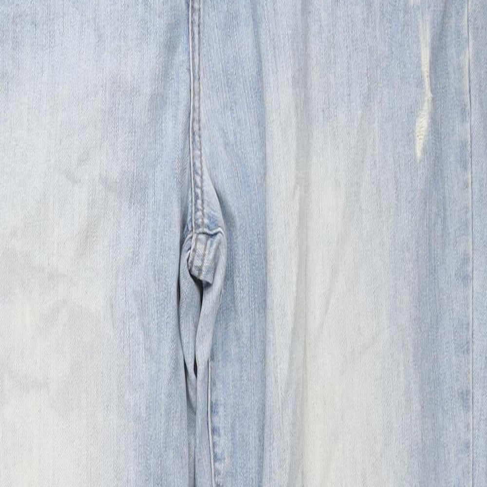 South Womens Blue Cotton Bootcut Jeans Size 16 L33 in Regular Zip