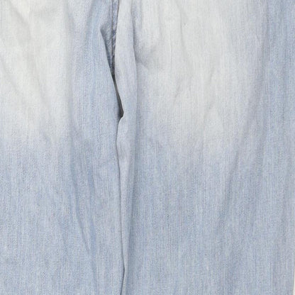 South Womens Blue Cotton Bootcut Jeans Size 16 L33 in Regular Zip