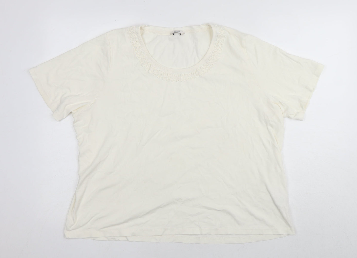 Womens UK Size 16 Marks and Spencer White Basic T-Shirt