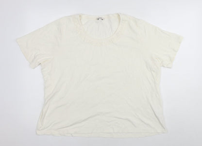 Womens UK Size 16 Marks and Spencer White Basic T-Shirt