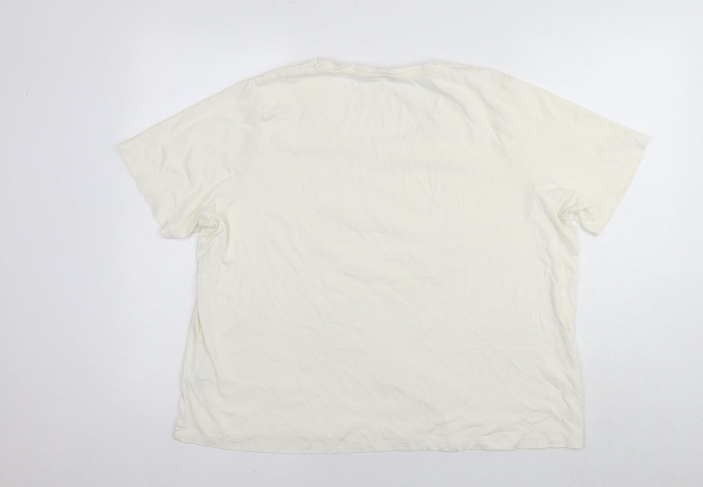 Womens UK Size 16 Marks and Spencer White Basic T-Shirt
