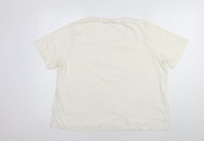 Womens UK Size 16 Marks and Spencer White Basic T-Shirt