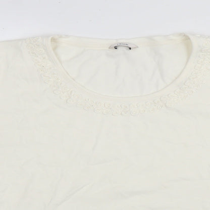 Womens UK Size 16 Marks and Spencer White Basic T-Shirt