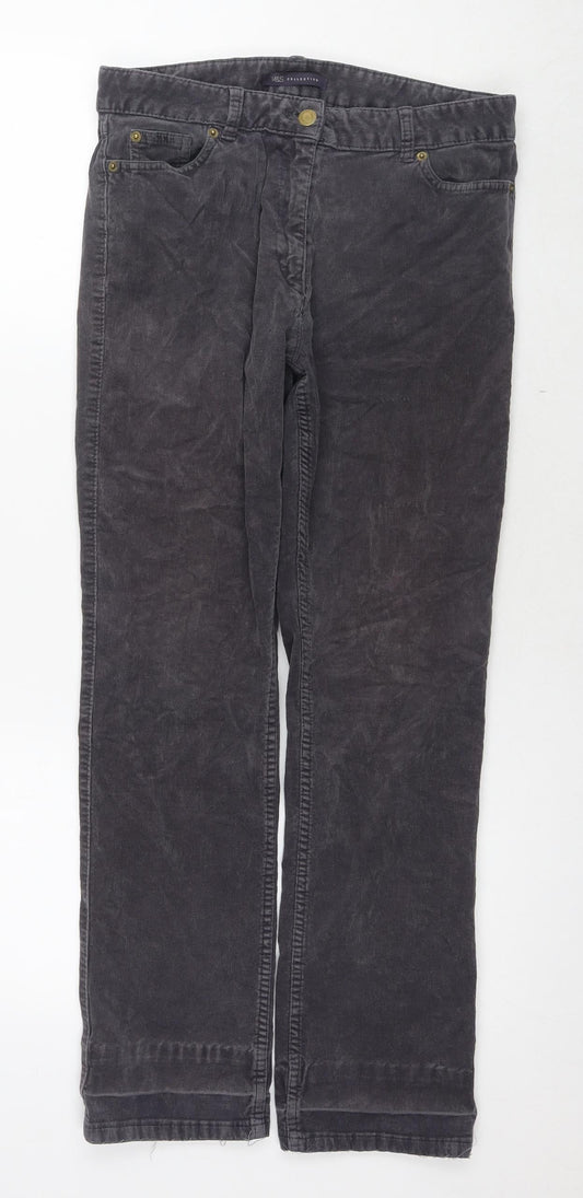 Womens UK Size 10 Marks and Spencer Regular Fit  Grey Trousers
