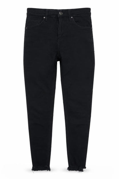 Topshop Womens Black Cotton Skinny Jeans Size 28 in L32 in Regular Zip