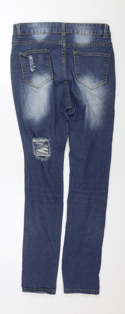Womens UK Size S Denim Regular Fit Skinny Blue Jeans