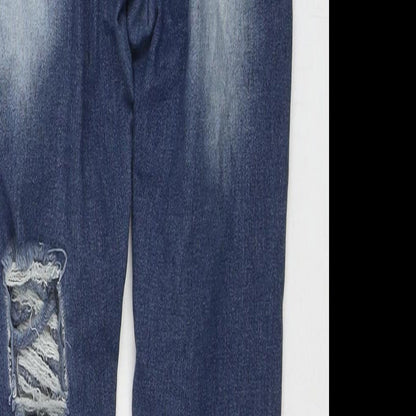 Womens UK Size S Denim Regular Fit Skinny Blue Jeans