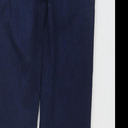 Topshop Womens Blue Cotton Skinny Jeans Size 32 in L30 in Regular Zip