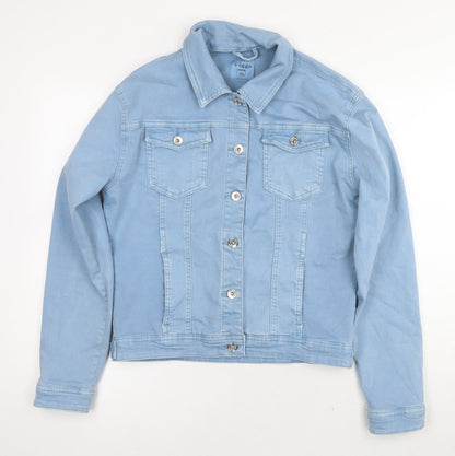 Voggo Womens Blue Jacket Size 2XL Button