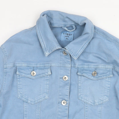 Voggo Womens Blue Jacket Size 2XL Button