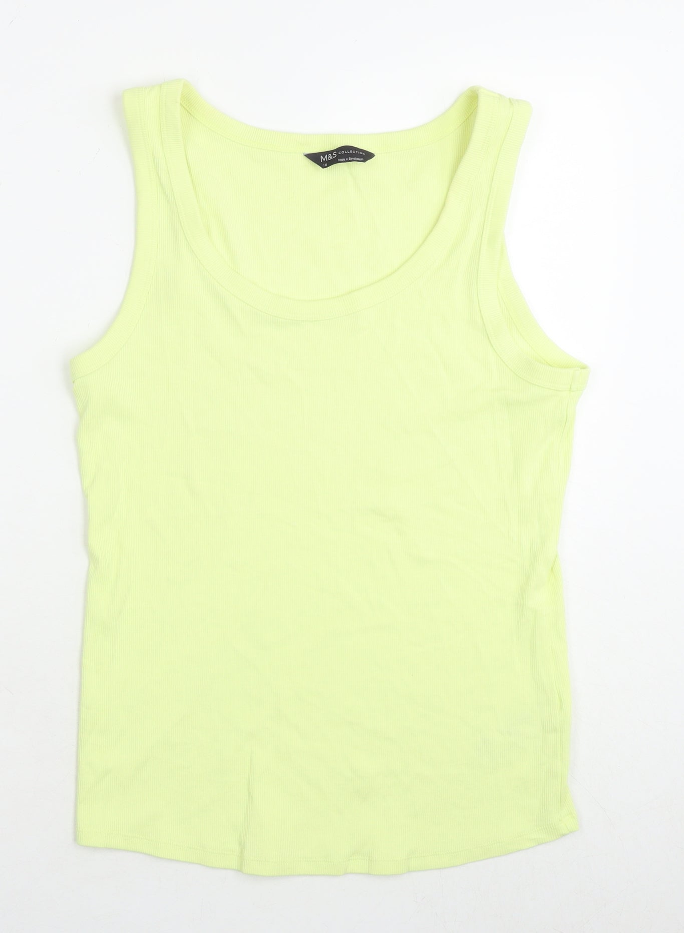 Womens UK Size 18 Marks and Spencer Green Basic Tank