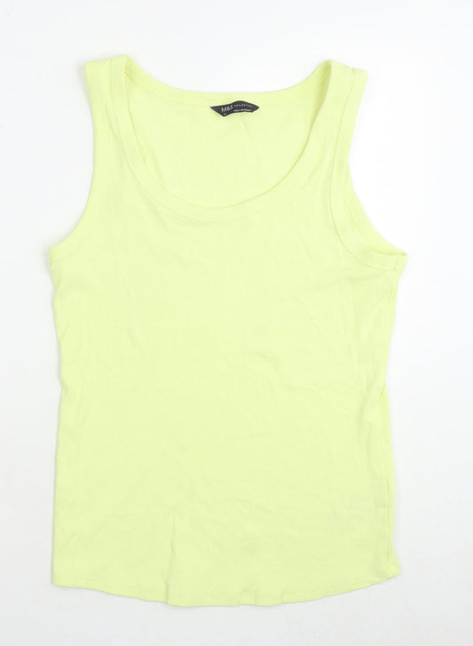 Womens UK Size 18 Marks and Spencer Green Basic Tank