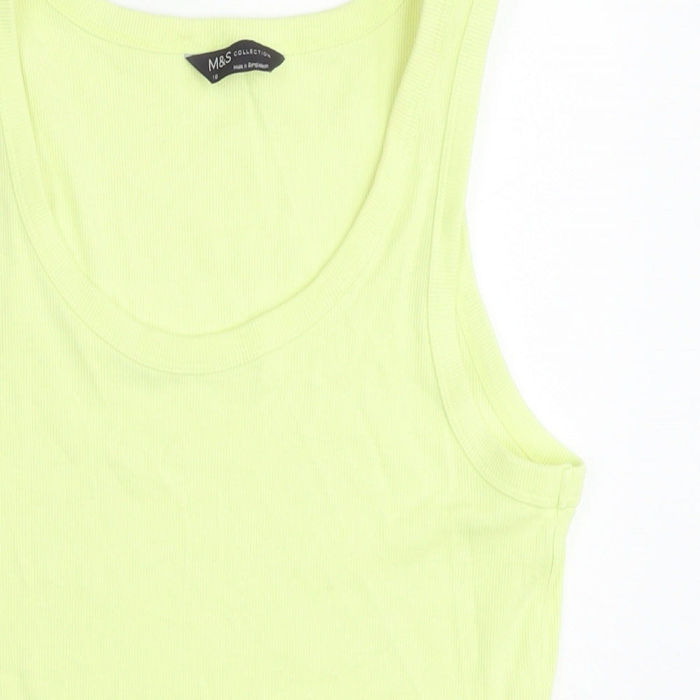 Womens UK Size 18 Marks and Spencer Green Basic Tank