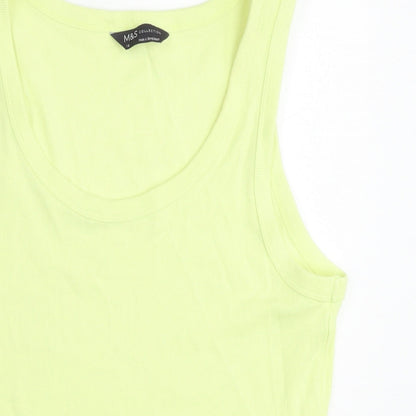 Womens UK Size 18 Marks and Spencer Green Basic Tank
