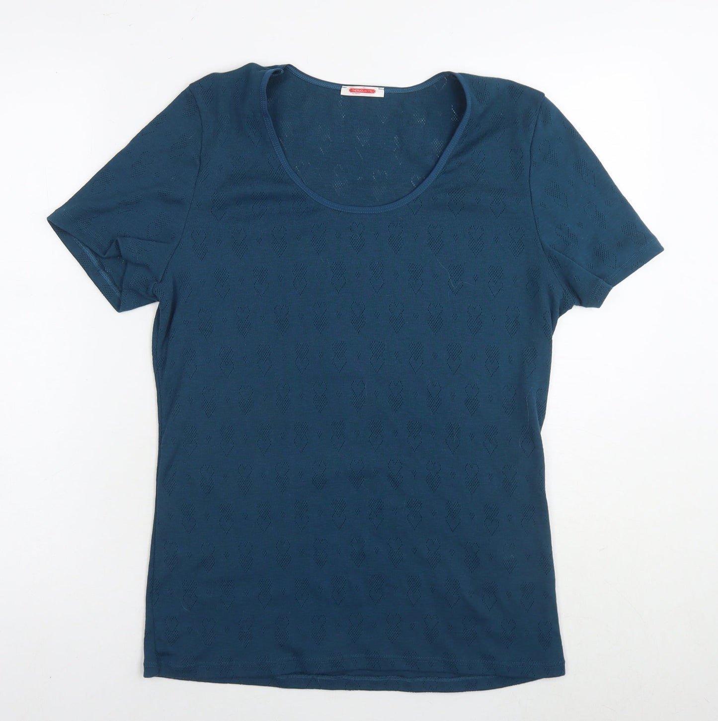 Womens UK Size L Damart Blue Basic T-Shirt