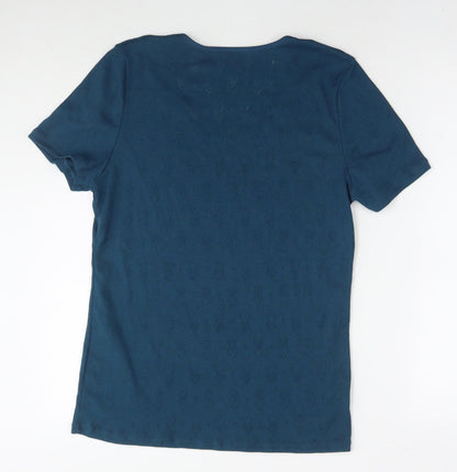 Womens UK Size L Damart Blue Basic T-Shirt