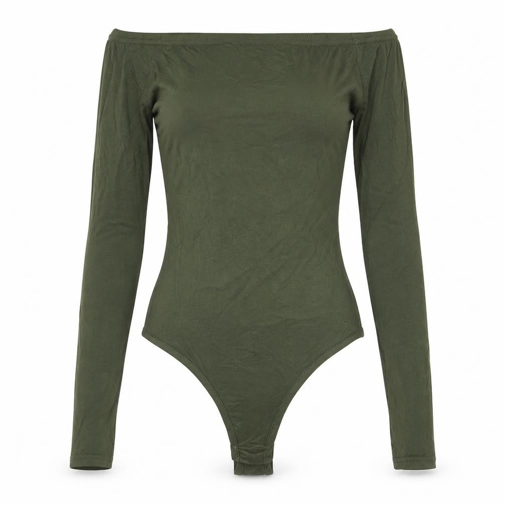 Womens UK Size 8 PRETTYLITTLETHING One-Piece Green Bodysuit
