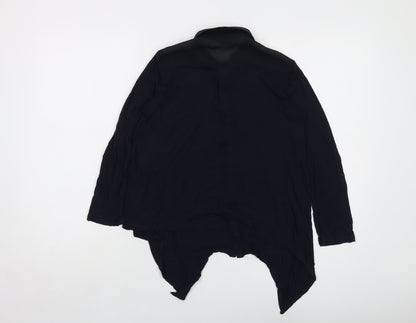 Ann Taylor Womens Blue Viscose Basic Blouse Size 2XS Collared