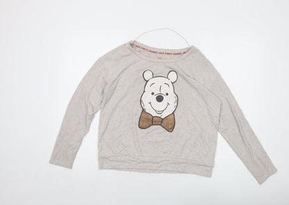 Womens UK Size 12 Disney Beige Basic T-Shirt