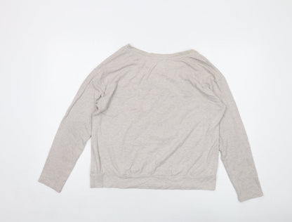 Womens UK Size 12 Disney Beige Basic T-Shirt
